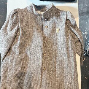 1970s Bert Newman Tweed Pea Coat - Women's 12P